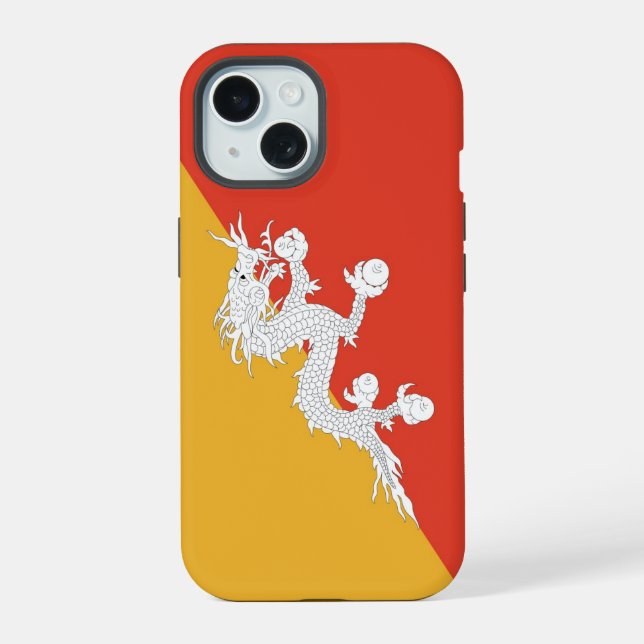 Apple iPhone 15 Case-Mate with Bhutan flag Case (Back)