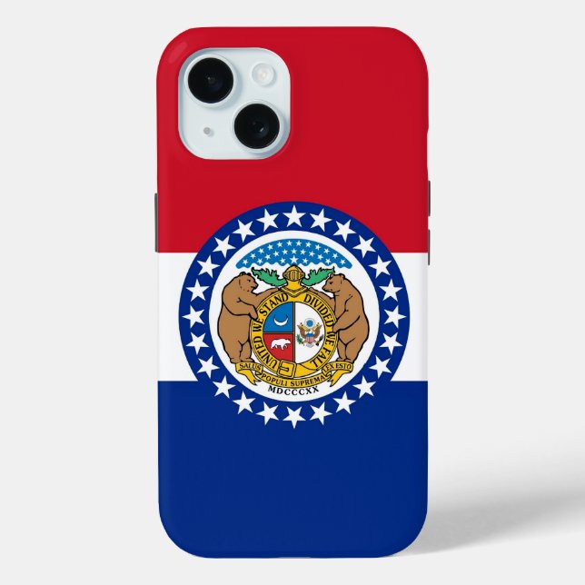 Apple iPhone 15 Case-Mate with Missouri flag Case (Back)