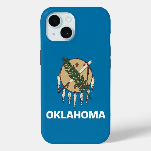 Apple iPhone 15 Case-Mate with Oklahoma flag Case (Back)