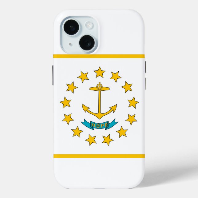 Apple iPhone 15 Case-Mate with Rhode Island flag Case (Back)