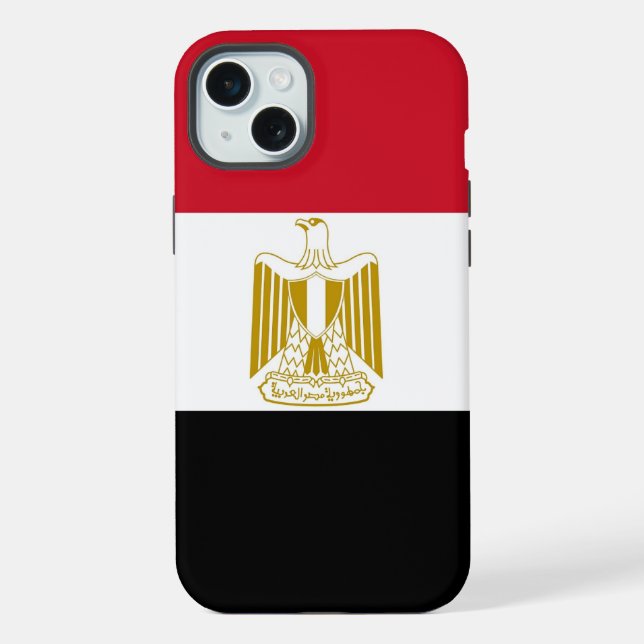 Apple iPhone 15 Plus Case, Egypt flag Case (Back)
