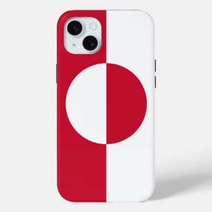 Apple iPhone 15 Plus Case, Greenland flag Mini Case