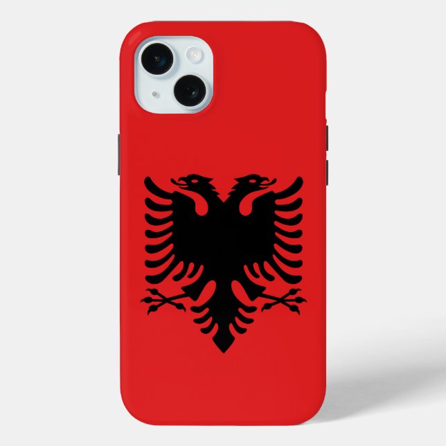 Apple iPhone 15 Plus Case-Mate, Albania flag Case-Mate iPhone Case (Back)