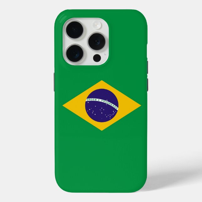 Apple iPhone 15 Pro Case-Mate, Brazil flag Case-Mate iPhone Case (Back)
