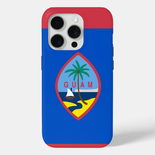Apple iPhone 15 Pro Case-Mate Guam flag Case (Back)