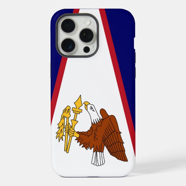 Apple iPhone 15 Pro Max Case, American Samoa flag Case (Back)