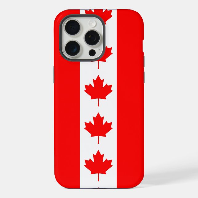 Apple iPhone 15 Pro Max Case, Canada flag Case (Back)