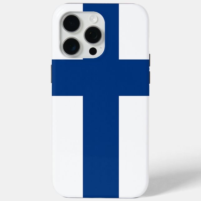 Apple iPhone 15 Pro Max Case, Finland flag Case-Mate iPhone Case (Back)