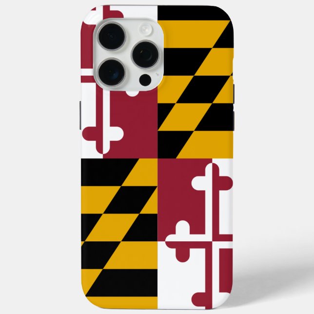 Apple iPhone 15 Pro Max Case, Maryland flag Case-Mate iPhone Case (Back)
