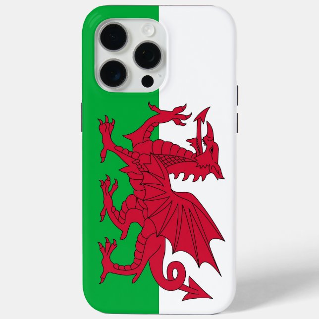 Apple iPhone 15 Pro Max Case, Wales flag Case-Mate iPhone Case (Back)