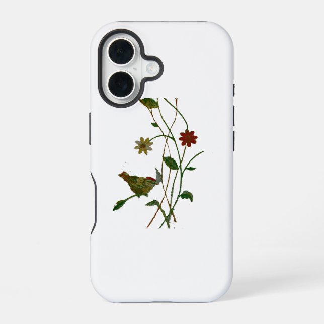 apple iphone 16 case little bird design style  (Back)