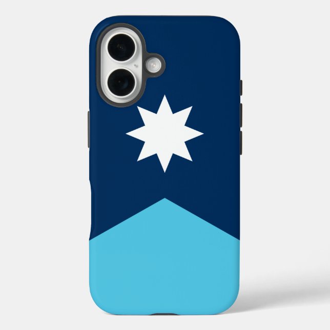 Apple iPhone 16 Case-Mate with Minnesota flag Case-Mate iPhone Case (Back)