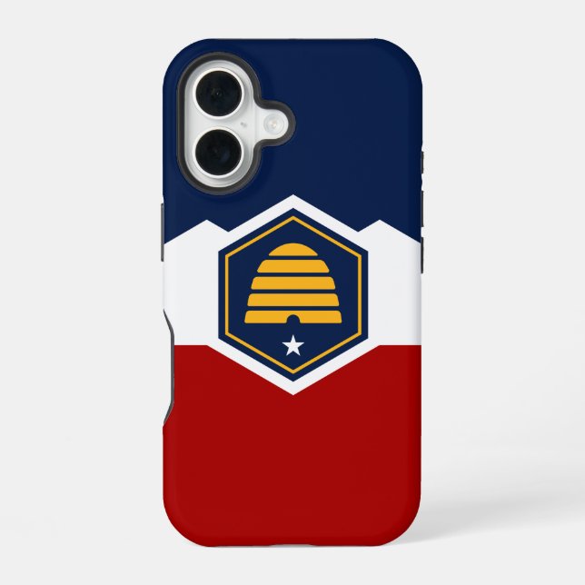 Apple iPhone 16 Case, Utah State flag Case (Back)