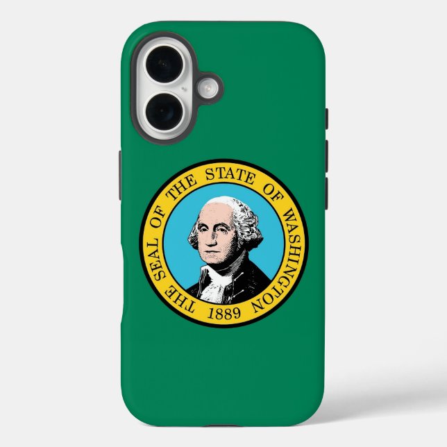 Apple iPhone 16 Case, Washington State flag Case-Mate iPhone Case (Back)