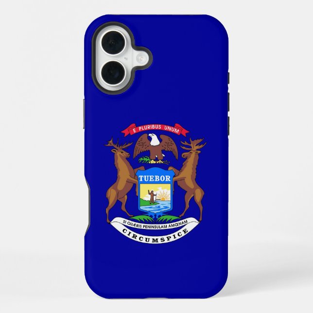 Apple iPhone 16 Plus Case-Mate, Michigan flag Case (Back)