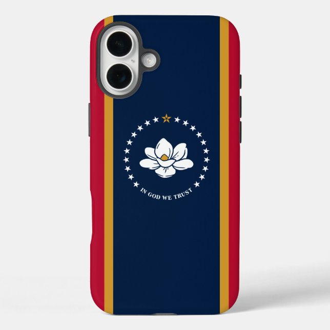 Apple iPhone 16 Plus Case-Mate Mississippi flag Case-Mate iPhone Case (Back)