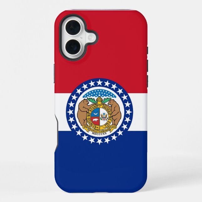 Apple iPhone 16 Plus Case-Mate, Missouri flag Case (Back)