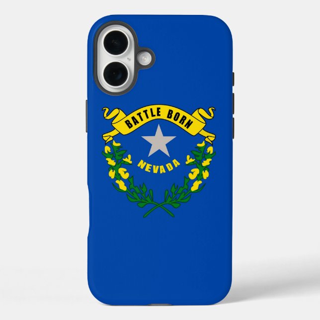 Apple iPhone 16 Plus Case-Mate Nevada flag Case (Back)