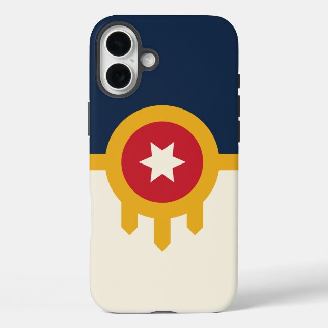 Apple iPhone 16 Plus Case-Mate Tulsa City flag Case-Mate iPhone Case (Back)