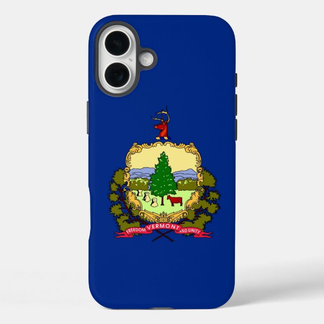 Apple iPhone 16 Plus Case, Vermont flag Case-Mate iPhone Case (Back)