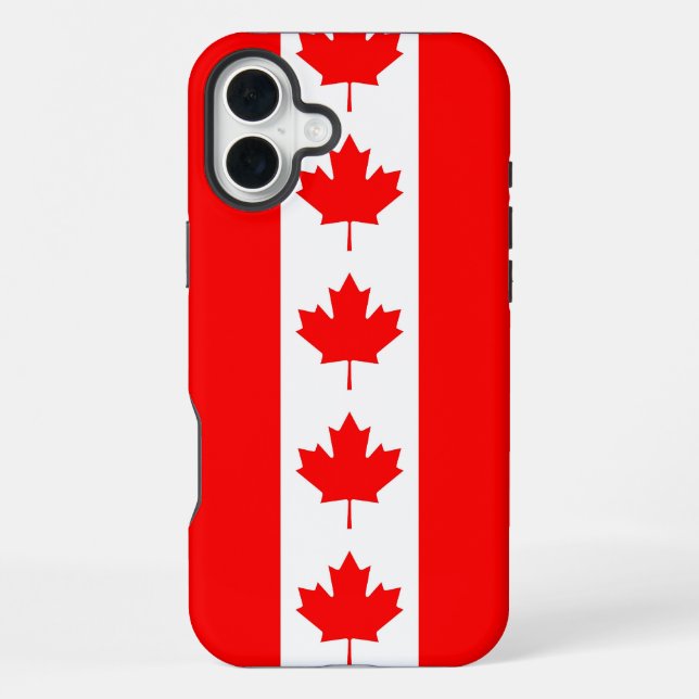 Apple iPhone 16 Plus Mate, Canada flag Case (Back)