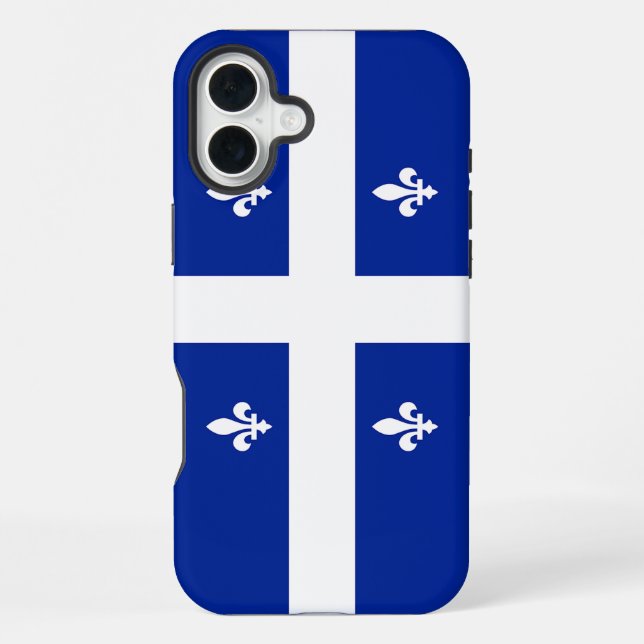 Apple iPhone 16 Plus Mate, Quebec flag Case (Back)