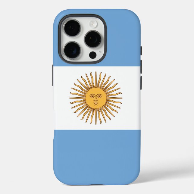 Apple iPhone 16 Pro Case-Mate, Argentina Flag Case-Mate iPhone Case (Back)