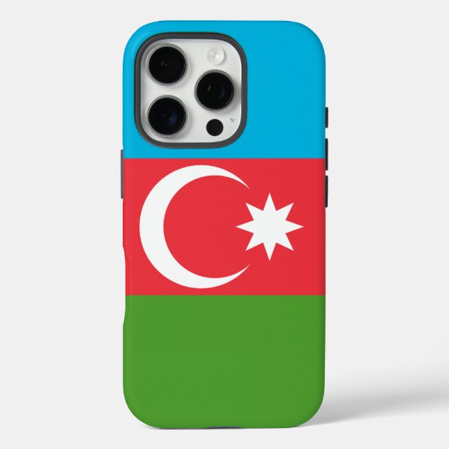 Apple iPhone 16 Pro Case-Mate, Azerbaijan Flag Case-Mate iPhone Case (Back)
