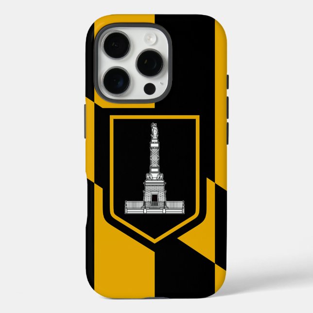 Apple iPhone 16 Pro Case-Mate, Baltimore flag Case-Mate iPhone Case (Back)