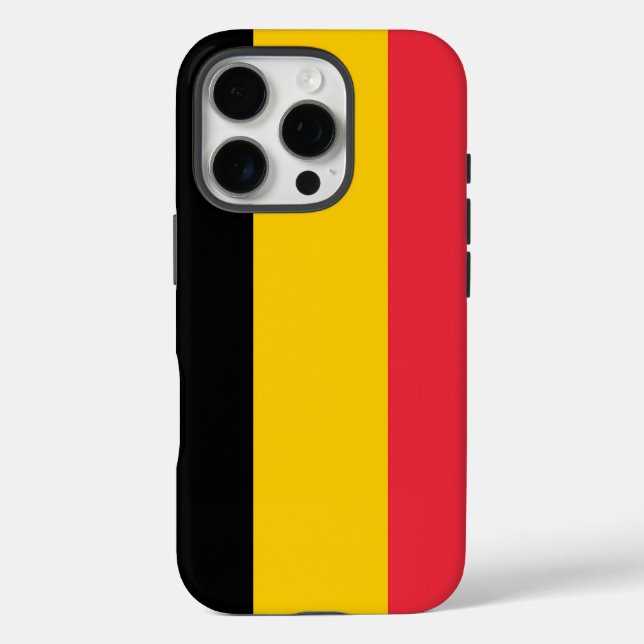 Apple iPhone 16 Pro Case-Mate, Belgium Flag Case-Mate iPhone Case (Back)