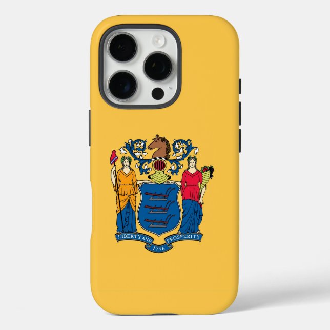 Apple iPhone 16 Pro Case-Mate, New Jersey flag Case-Mate iPhone Case (Back)