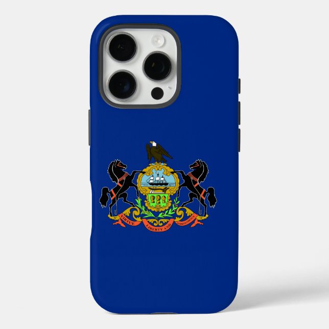 Apple iPhone 16 Pro Case-Mate, Pennsylvania flag Case-Mate iPhone Case (Back)