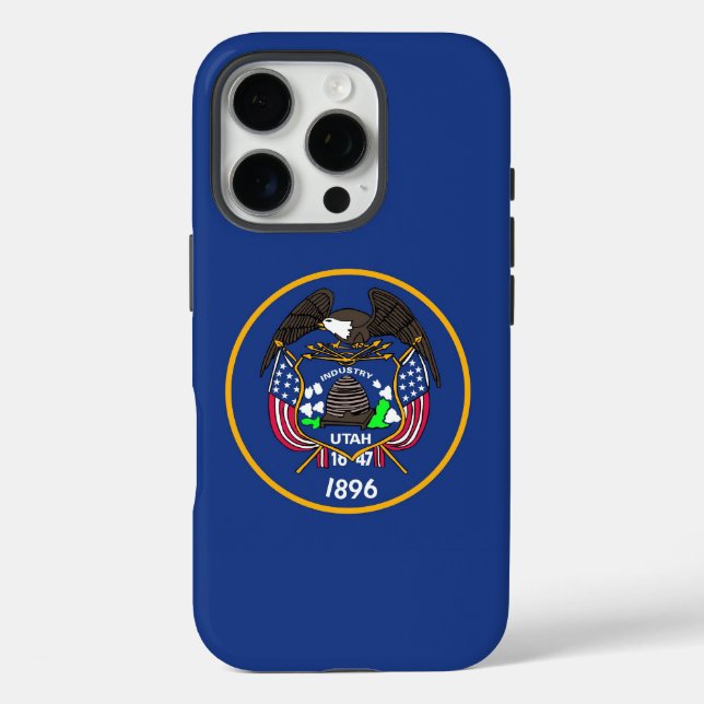 Apple iPhone 16 Pro Case, Utah State old flag Case-Mate iPhone Case (Back)