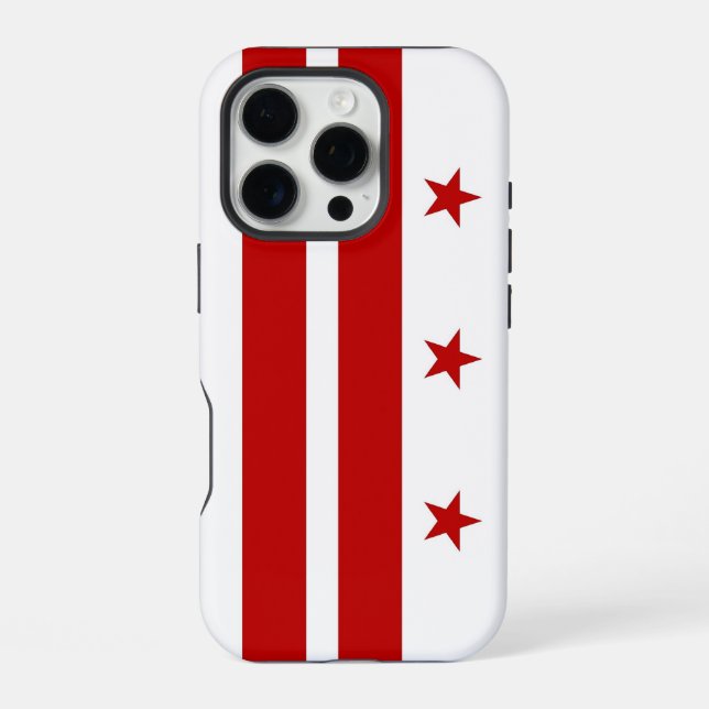 Apple iPhone 16 Pro Case, Washington DC flag Case (Back)