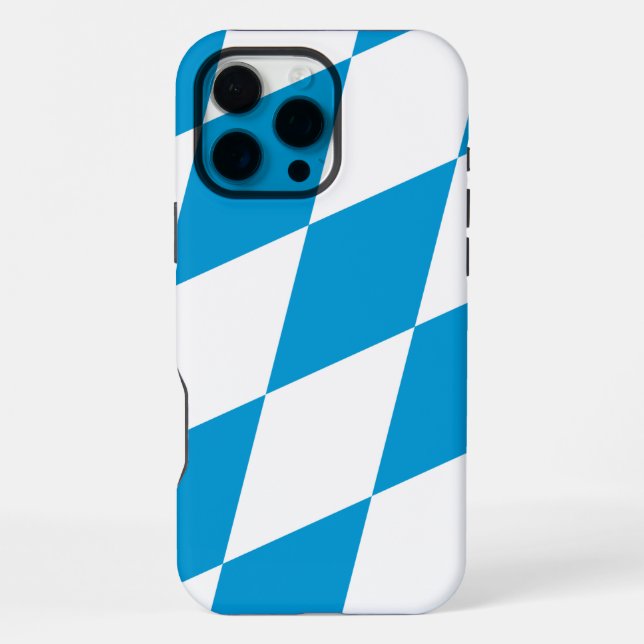 Apple iPhone 16 Pro Max Case, Bavaria flag Case (Back)