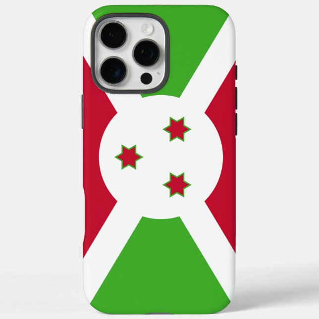Apple iPhone 16 Pro Max Case, Burundi flag Case-Mate iPhone Case (Back)