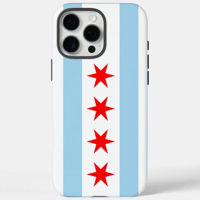 Apple iPhone 16 Pro Max Case, Chicago flag Case-Mate iPhone Case (Back)