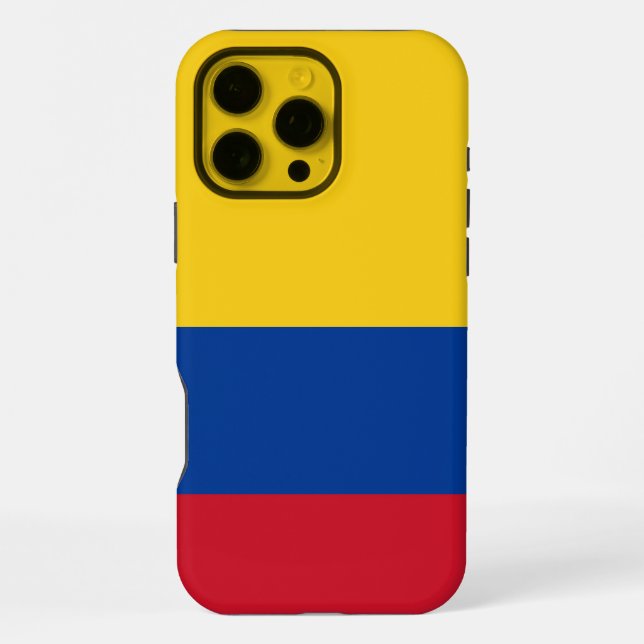 Apple iPhone 16 Pro Max Case, Colombia flag Case (Back)