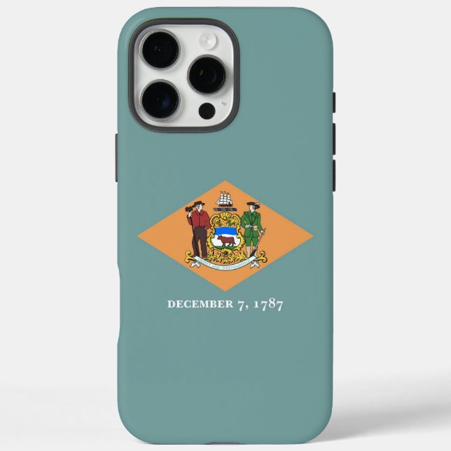 Apple iPhone 16 Pro Max Case, Delaware flag Case-Mate iPhone Case (Back)