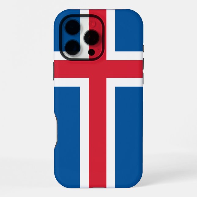 Apple iPhone 16 Pro Max Case, Iceland flag Case (Back)