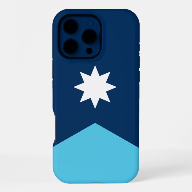 Apple iPhone 16 Pro Max Case, Minnesota flag Case (Back)