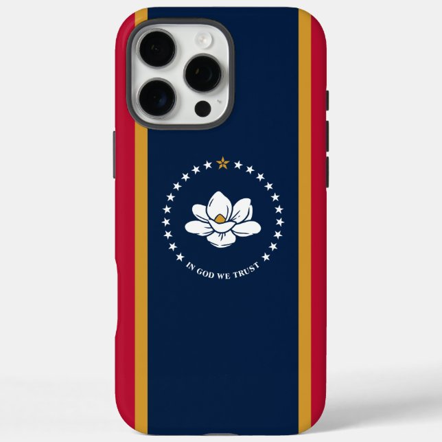 Apple iPhone 16 Pro Max Case, Mississippi flag Case-Mate iPhone Case (Back)