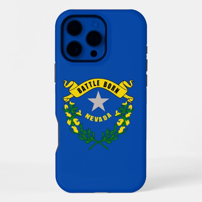 Apple iPhone 16 Pro Max Case, Nevada flag Case (Back)