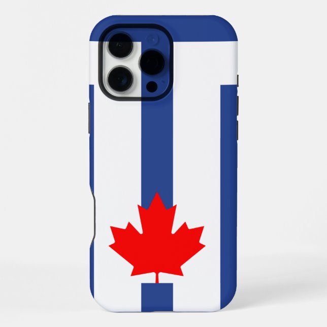 Apple iPhone 16 Pro Max Case, Toronto flag Case (Back)