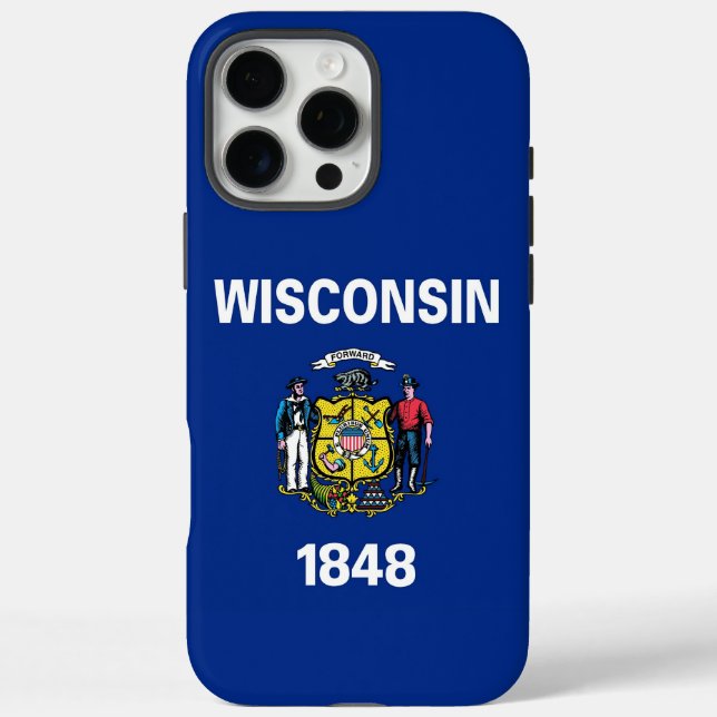 Apple iPhone 16 Pro Max, Wisconsin flag Case-Mate iPhone Case (Back)