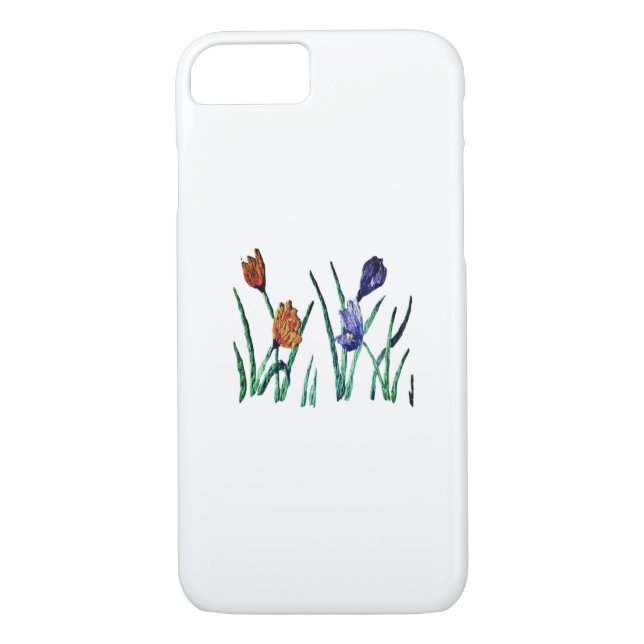 apple iphone 8/7 case pretty flower style design (Back)