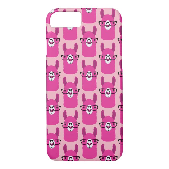 Apple iPhone Case Pink Llama (Back)