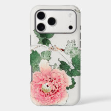 APPLE iPhone / iPad case JAPANESE PEONY INITIAL