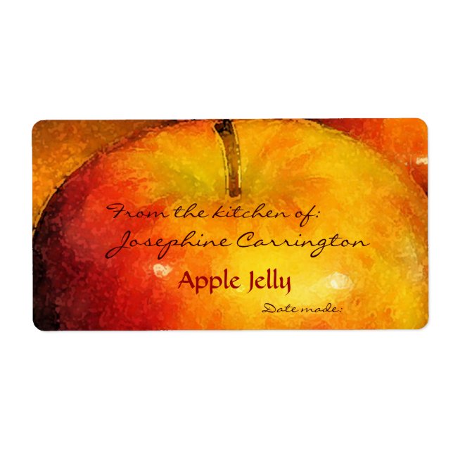 Apple Jelly Canning Labels (Front)