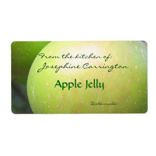 Apple Jelly Canning Labels (Front)